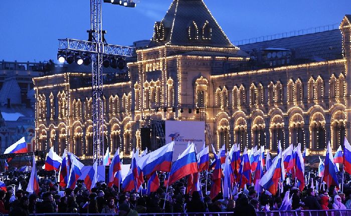 Mosca - Concerto in occasione del 10° anniversario della riunificazione della Crimea e di Sebastopoli con la Russia.